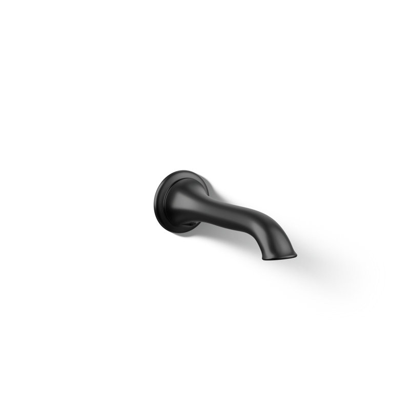 Artifacts® Wall-Mount Bath Spout with Flare Design, Matte Black
