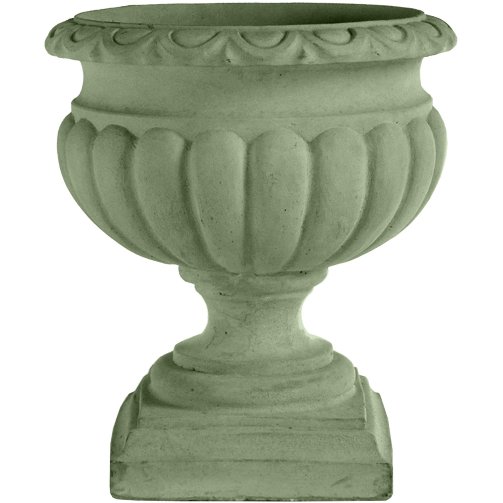 18 in. Queen's Urn - Natural Finish, Conifer Green