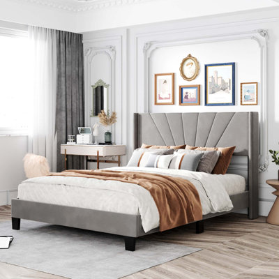 Knorring Upholstered Velvet Standard Bed