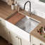 Ruvati 30 inch Fireclay Workstation White Farmhouse Kitchen Sink Apron Front Single Bowl - RVL2182WH