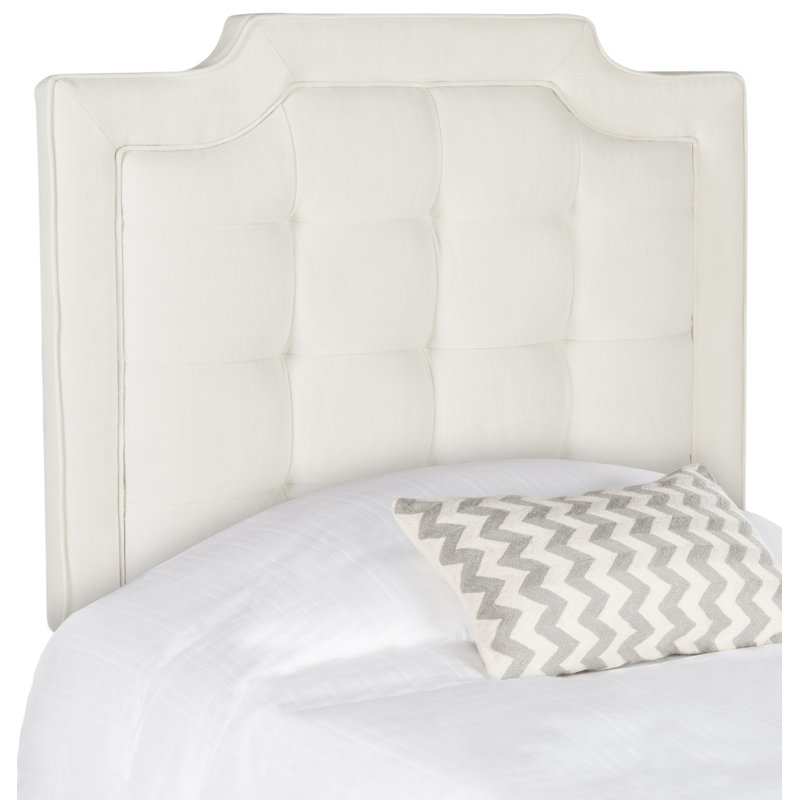 Tête de lit en tissu d'ameublement Findlay, Simple, Crème Terylene