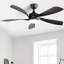 52 Inch Modern Led Ceiling Fan With 3 Color Dimmable 5 ABS Blades Remote Control Reversible DC Motor White For Bedroom-1490382821
