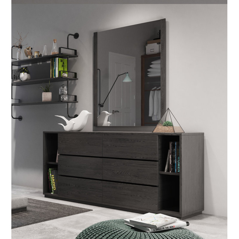 Miroir mural Amalie, Gris