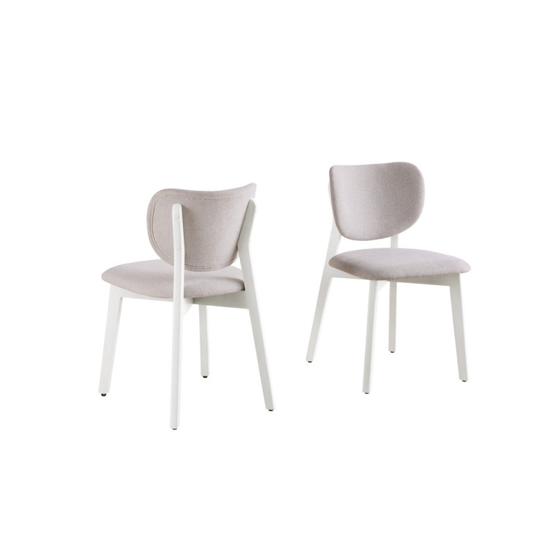 Chaise de salle à manger Durana, ensemble de 2 - Crème