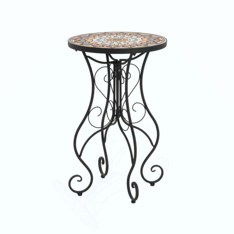 Round Ceramic Outdoor Side Table