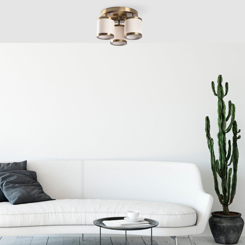 Elegant Vintage Chandelier, Metal Body, 15 x 15 x 8.7 inches | 3 x E27 Socket, Max 40W | Ideal for Glam and Plain Decor | Perfect for Living Room, Dining Room & Entryway | Bulb Not Included, IP20 Rated