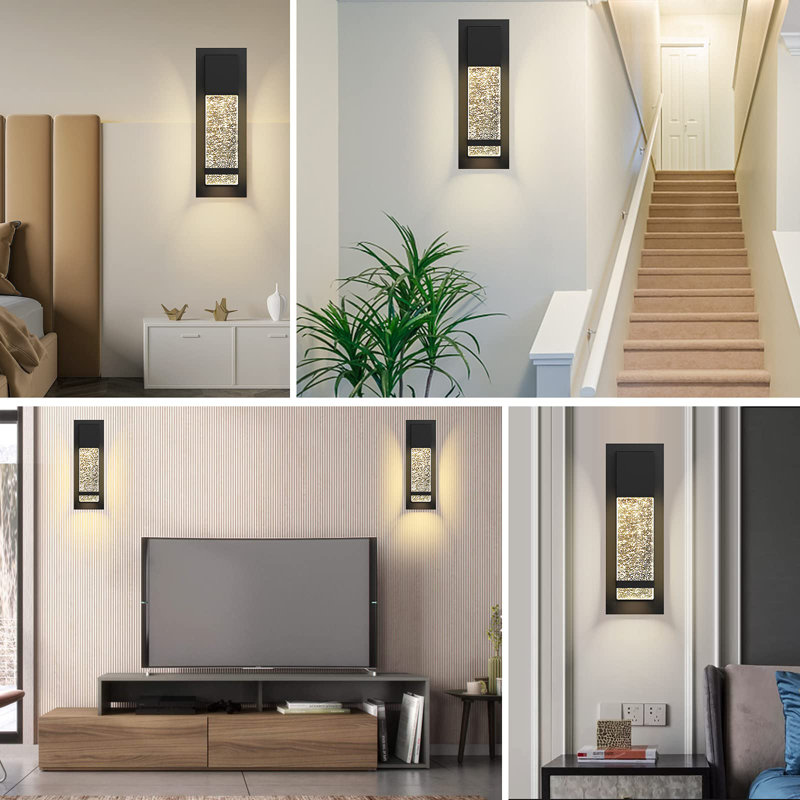 LED Flush Mounted Sconce, 13.7" H x 4.69" W x 2.4" D