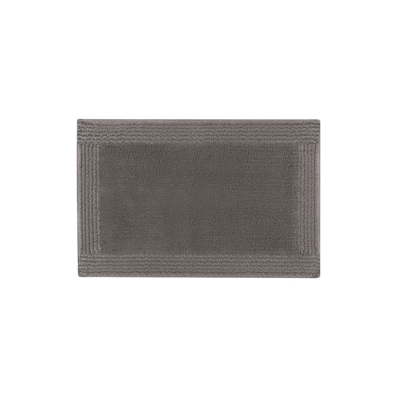 1 PCS 100% Cotton Tufted 3000 GSM Reversible Bath Rug Charcoal, Single - 20" W x 30" L, Charcoal