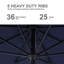 Parasol de patio 9 pi avec manivelle Devyn, poteau en aluminium et 8 baleines en acier pour terrasse, bord de piscine, cour Devyn-699766001