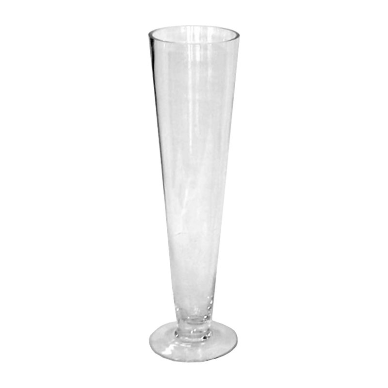 Vase en verre transparent