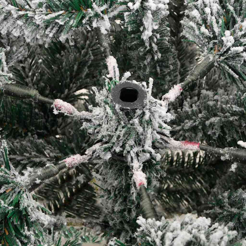 Artificial Hinged Christmas Tree White PE and PVC, 7.87 ft