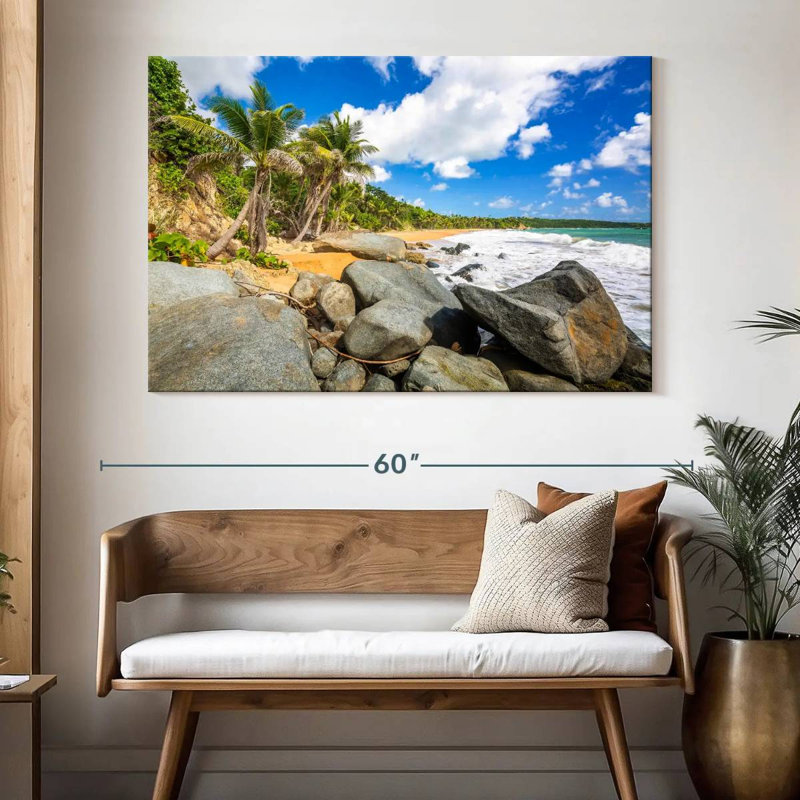 Plage de flamenco rocheux, H 34 po x l 51 po