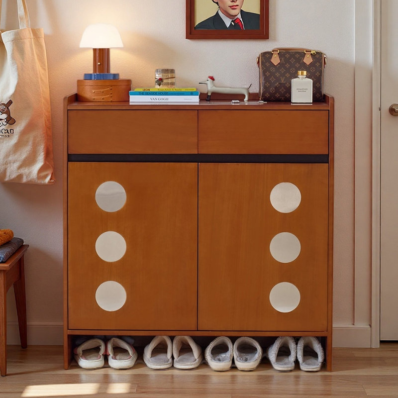 Rangement à chaussures rétro et pratique, Brun