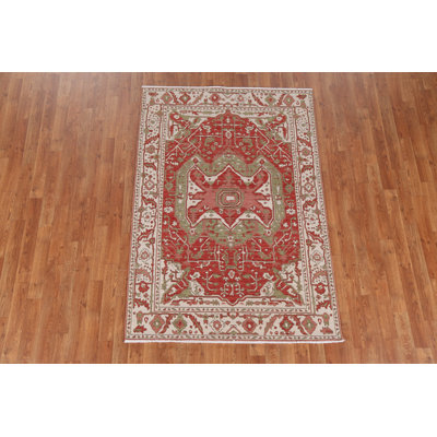 Geometric   Wool Oriental Rug 4x6