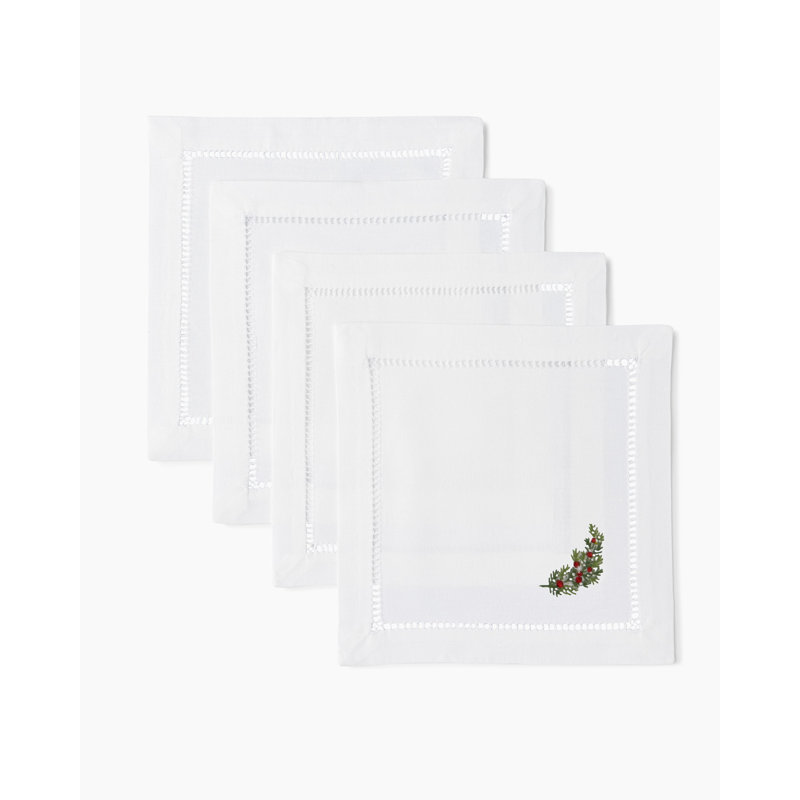 Wreath Snow Cocktail Napkins
