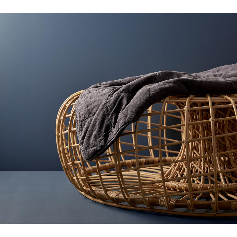 Nest 51.2" Wide Round Pouf Ottoman