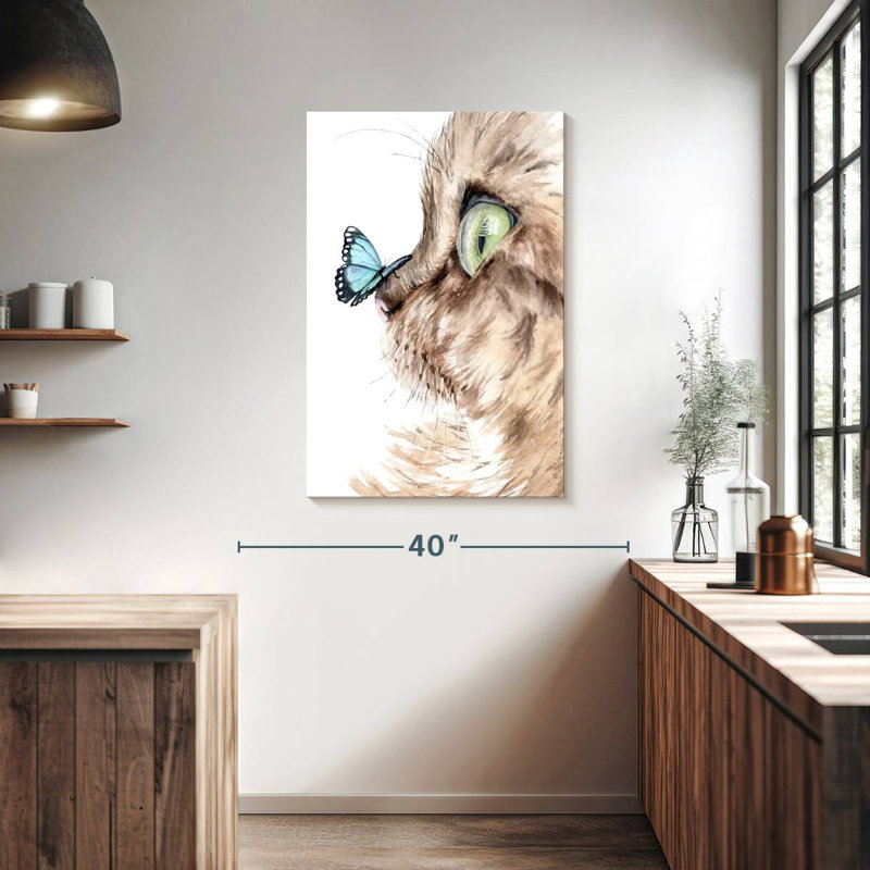 Papillon sur chat, H 39 po x l 26 po