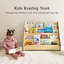 Wood  Kids Bookshelf, 4-tier Front Facing Book Display Shelf 