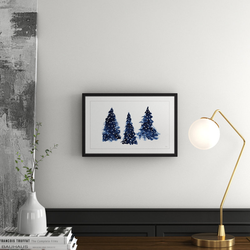 «Trois Arbres» - Impression sur papier encadrée, l 18 po x H 12 po x P 1,5 po
