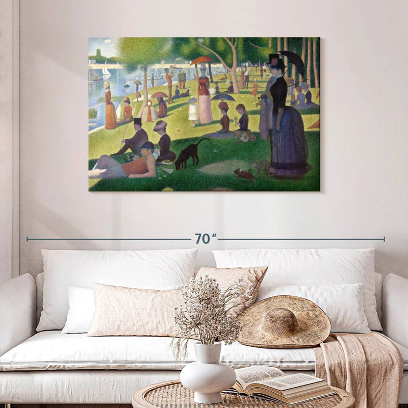 Leisha un dimanche sur la Grande Jatte, H 30 po x l 45 po