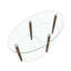 Table basse transparente en verre ovale, table moderne dans le salon