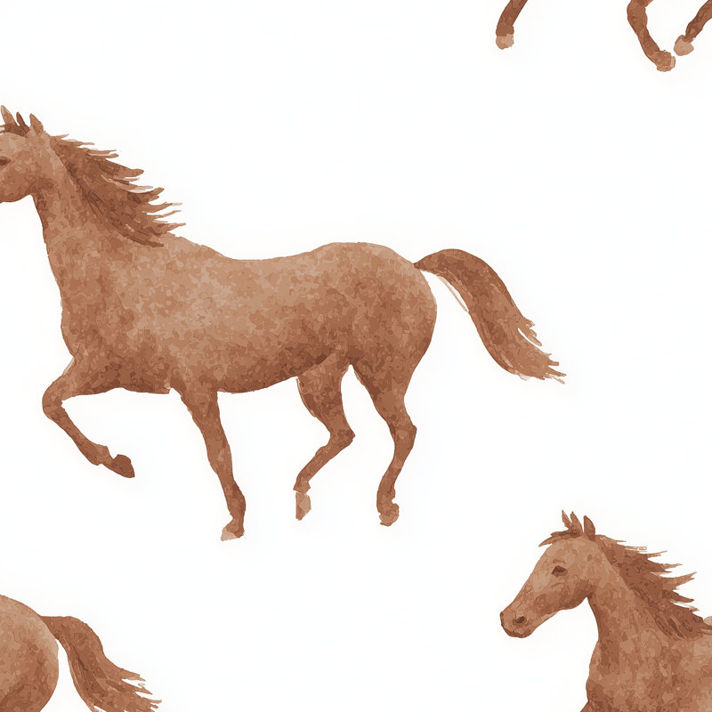 Papier peint blanc avec fond de cheval énergique