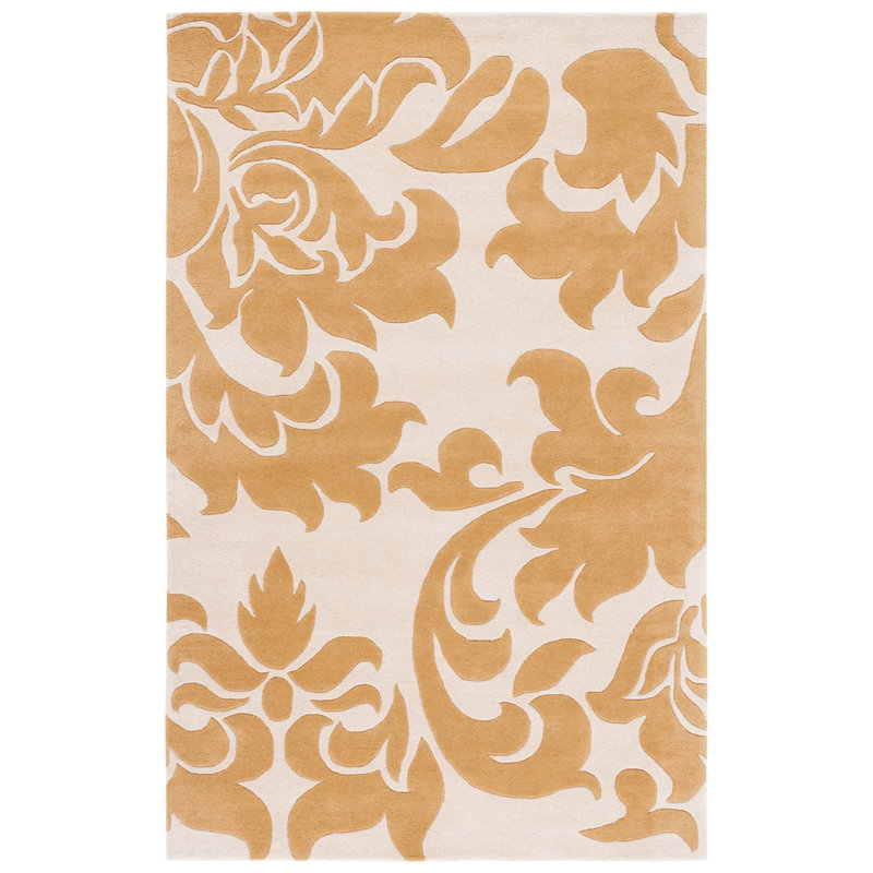 Barcelona Martha Stewart Hand Tufted Wool Floral Rug, Rectangle 5' x 8'
