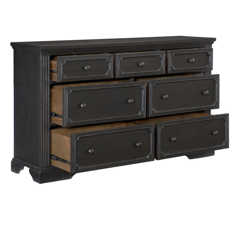 Commode de 7 tiroirs de rangement au fini anthracite