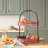 Metal Oval 2 Tier Tray with Handle