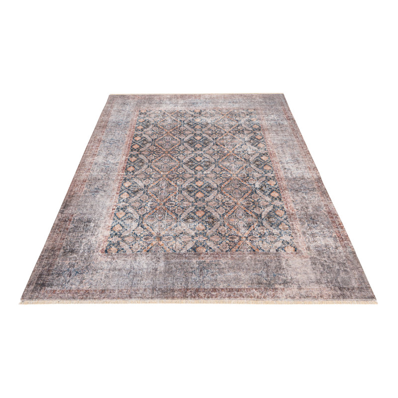 Maurea Uni Area Rug, Rectangle 75 x 150cm, Navy
