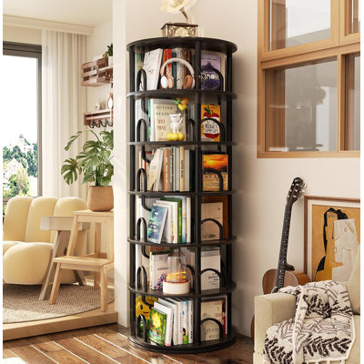 6 Tier Rotating Bookshelf Tower