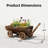 Compact Hand-Pushed Flower Cart, Wooden Mobile Garden Planter