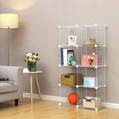 96cm H x 96cm W Metal Bookcase