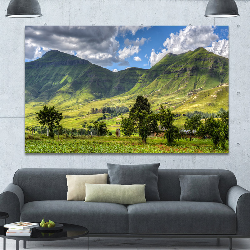" Lesotho Mountains Panorama ", 12" H x 20" W x 1" D