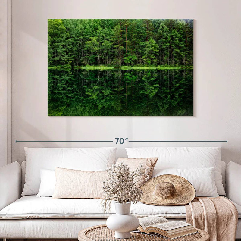 Harnek, reflet de la forêt verte, H 32 po x l 48 po