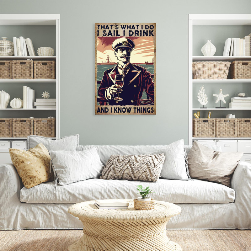 «I Sail I Drink And I Know Things», impression sur toile, H 36 po x l 24 po x P 1,25 po