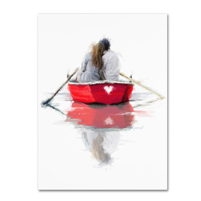 Armand 'Couple in Boat' Print on Canvas