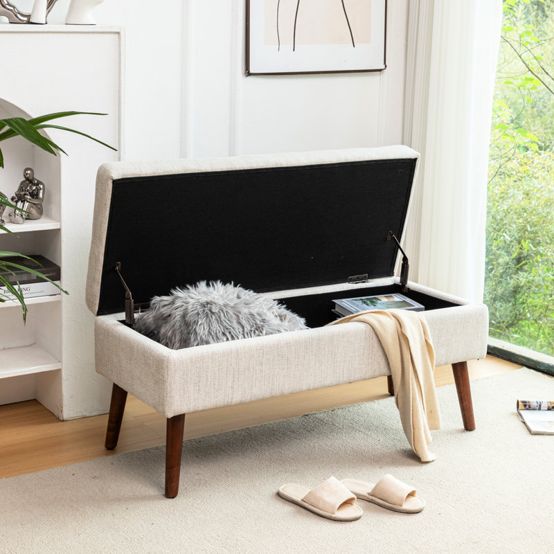 Bedroom Storage Bench For Entry - Materials, 43.7" W X 18.1" D Foot Made With 43.7"X18.1