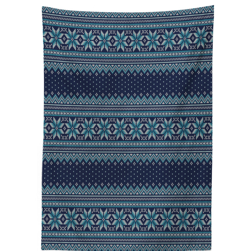 Nordic Geometric Tablecloth, 70" L x 52" W