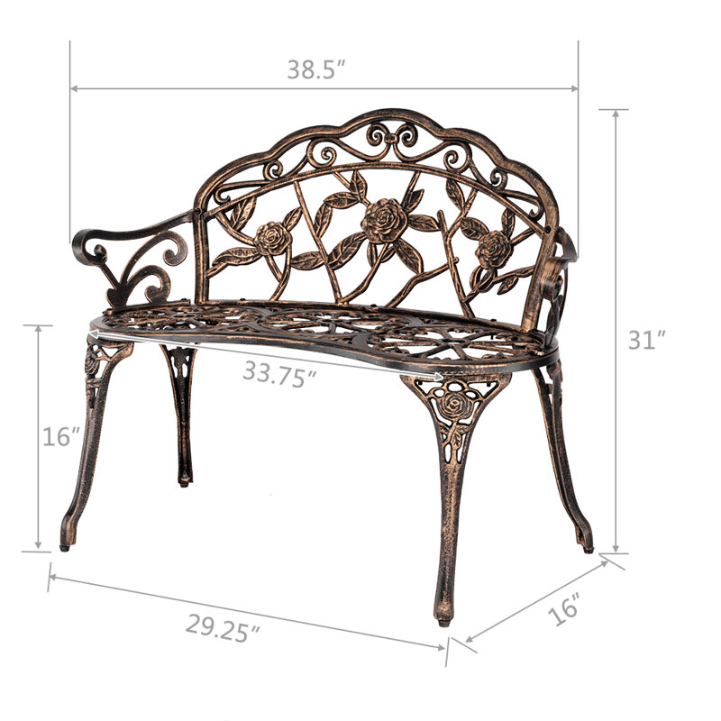 Banc d'extérieur en métal Steinberg