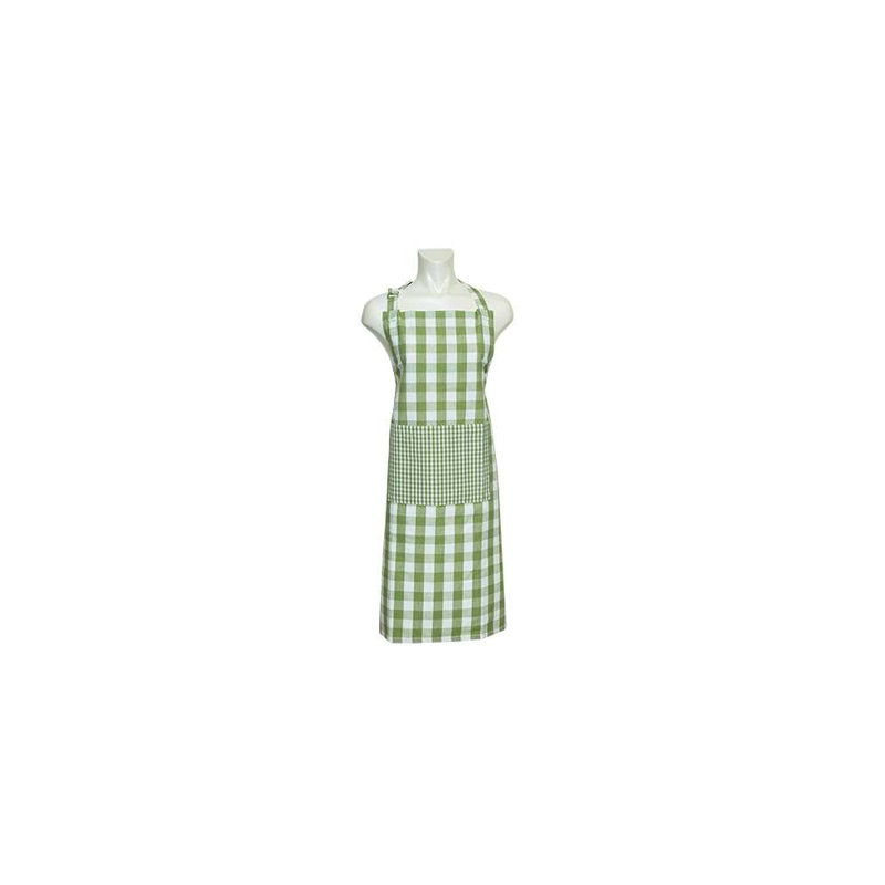 Jarratt Plaid Bib Apron, Green