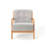 Croix Solid Wooden Frame Upholstered Tufted Armchair-1221753581