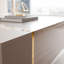 ONYX Coffee Table in Cashmere with Gold Legs – High Gloss Finish