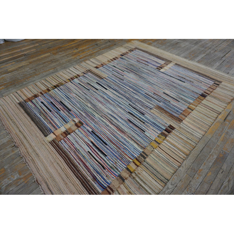 Antique Native American Flat Weave Rag Rug