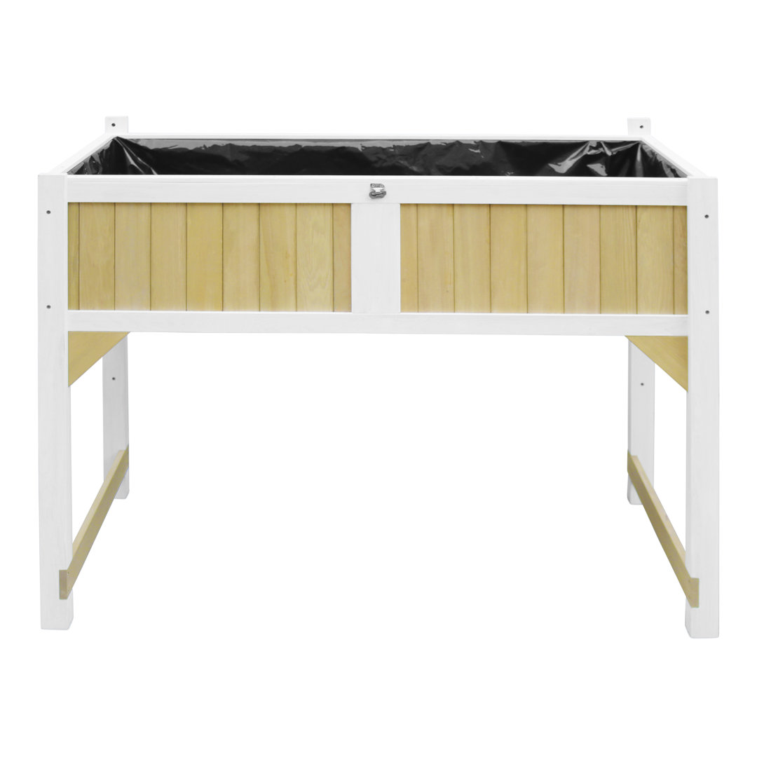 Growing Table with Root Mat Brown/White