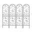 Ensemble de 4 treillis de jardin en métal 71 po x 19,7 po antirouille pour plantes grimpantes