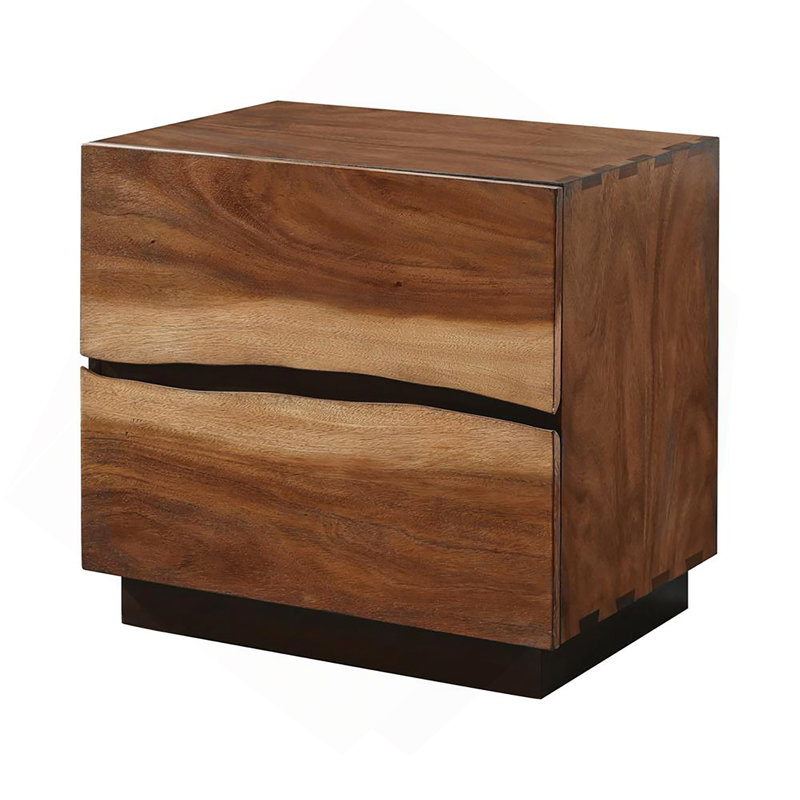 Table de chevet 2 tiroirs Smokey