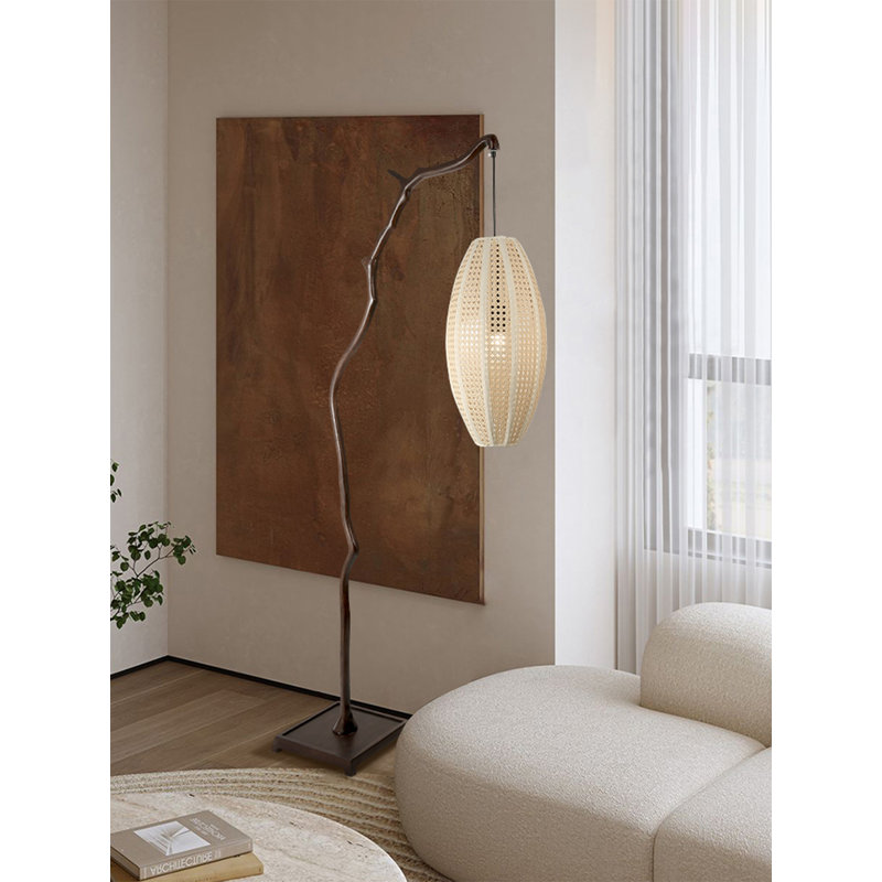 Modern Resin Rattan Weaving Artistic Floor Lamp