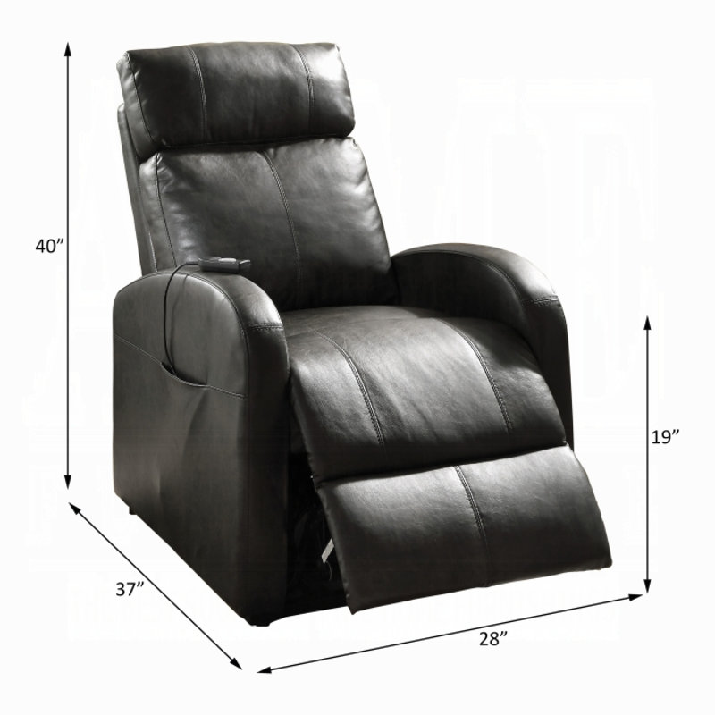 Fauteuil inclinable électrique en mouvement synthétique Ricardo, Marron foncé