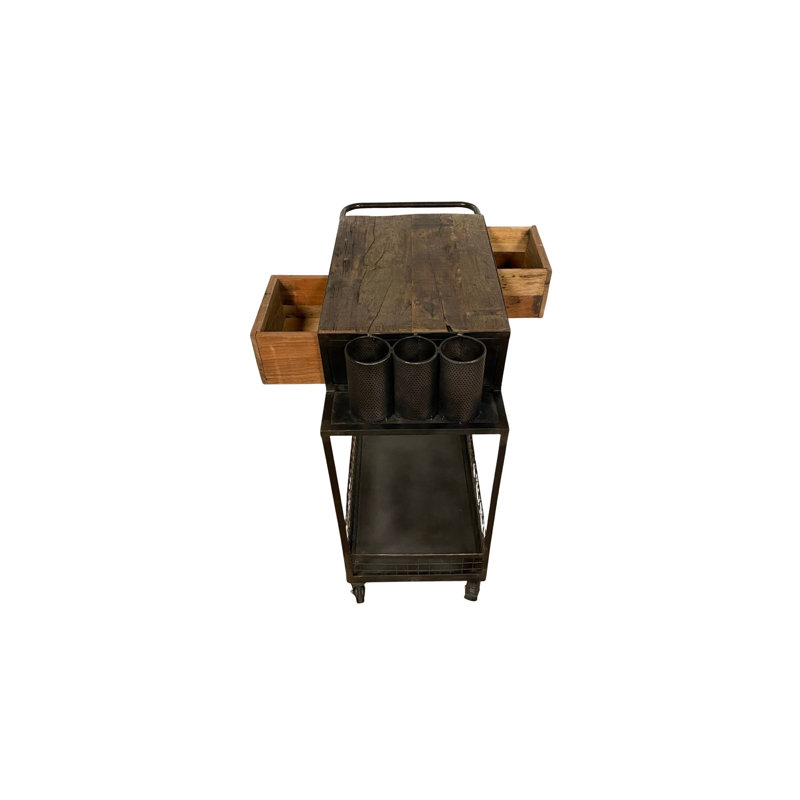 Arsdale Solid Wood Bar Cart